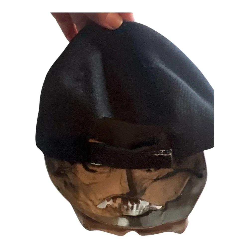 Spirit Skull Mask w Black Cap‎ Halloween Costume Adult One Size